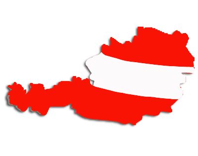 Карта и флаг Австрии - грузоперевозки из Австрии
