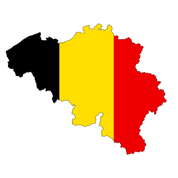 Карта и флаг Бельгии - грузоперевозки из Бельгии