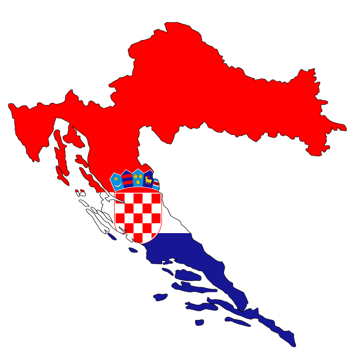Карта и флаг Хорватии - грузоперевозки из Хорватии