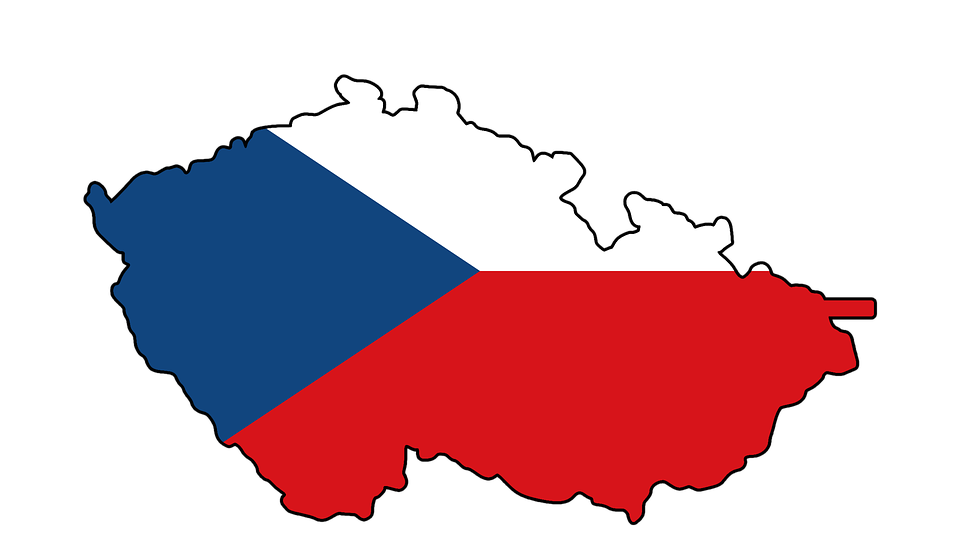 Карта и флаг Чехии - грузоперевозки из Чехии