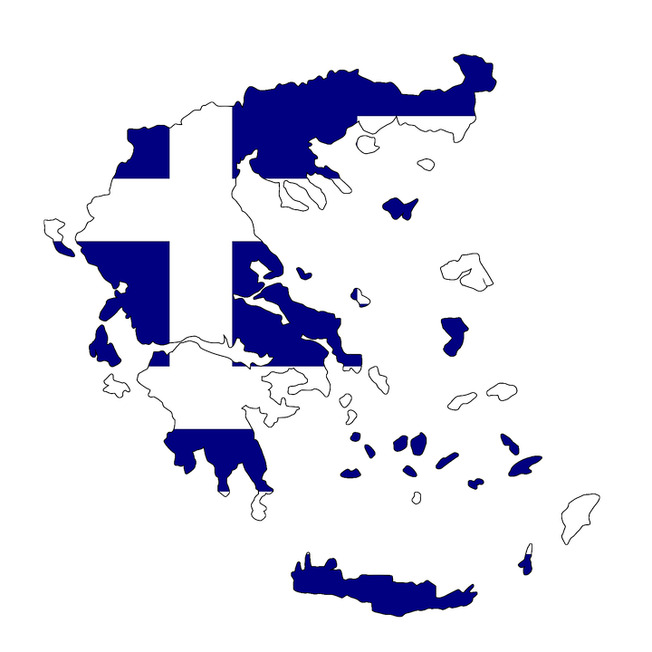 Карта и флаг Греции - грузоперевозки из Греции