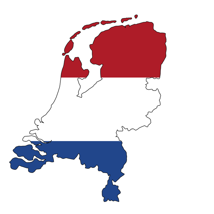 Карта и флаг Нидерландов - грузоперевозки из Голландии
