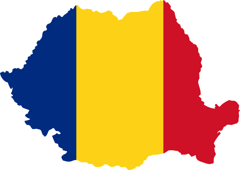 Карта и флаг Румынии - грузоперевозки из Румынии