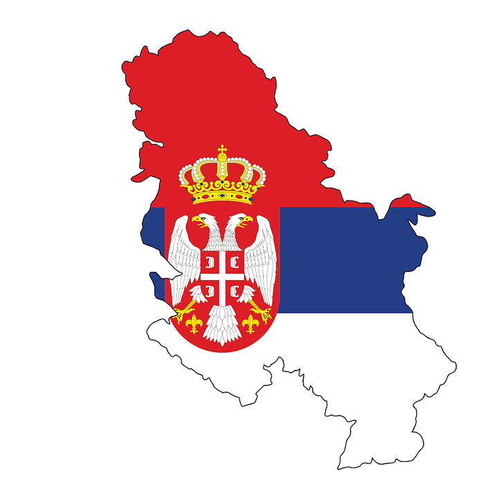 Карта и флаг Сербии - грузоперевозки из Сербии