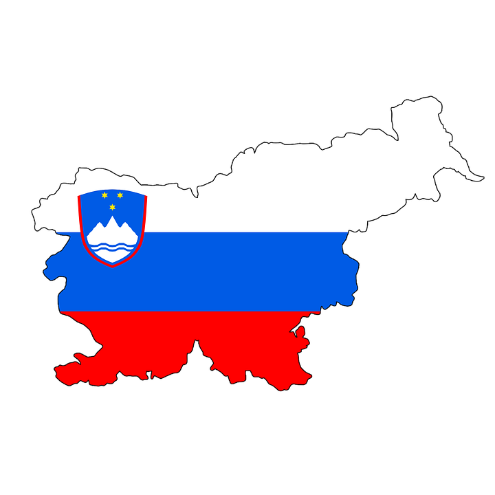 Карта и флаг Словении - грузоперевозки из Словении
