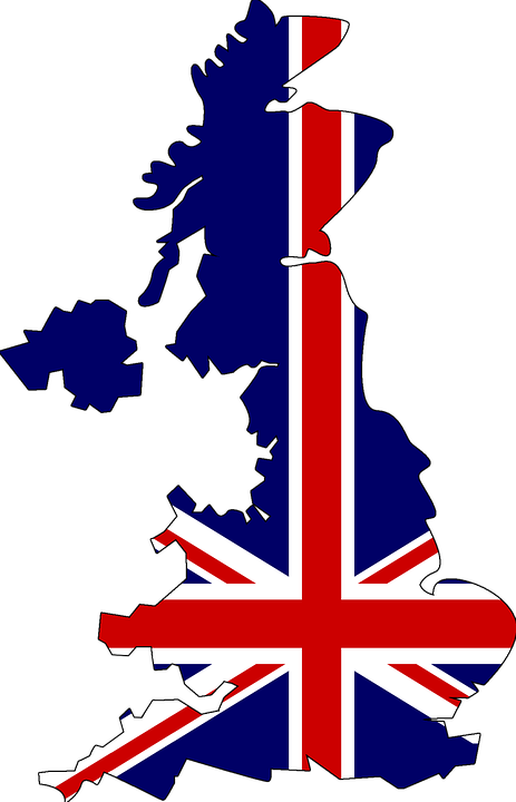 Карта и флаг Великобритании - грузоперевозки из Англии